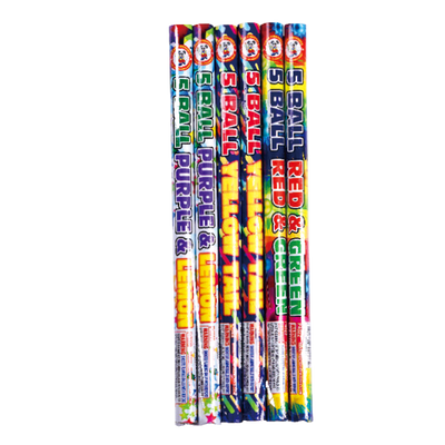 5 BALL ROMAN CANDLE(assorted)