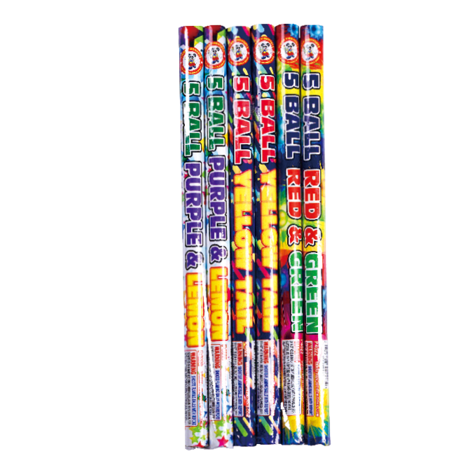 5 BALL ROMAN CANDLE(assorted)