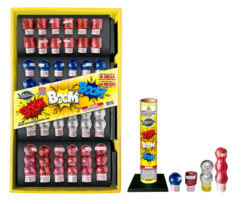 BOOM BOOM BOOM(PREMIUM ARTILLERY SHELL KIT, 36 SHOTS FOR 54 BREAKS)