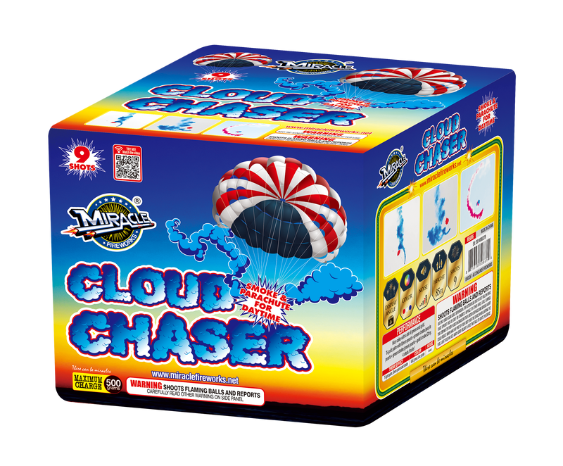 9'S CLOUD CHASER(R, W, B PARACHUTE WITH COLOR SMOKE)