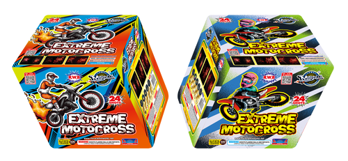 24'S EXTREME MOTOCROSS(V ANGLED COMPOUND FIREWORKS)