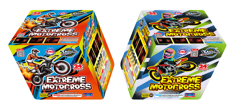 24'S EXTREME MOTOCROSS(V ANGLED COMPOUND FIREWORKS)
