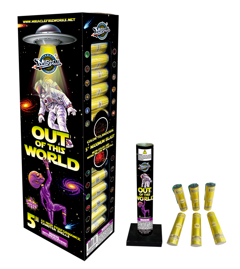 5'' OUT OF THIS WORLD(5''LONG CANISTER SHELLS 24-PACK)