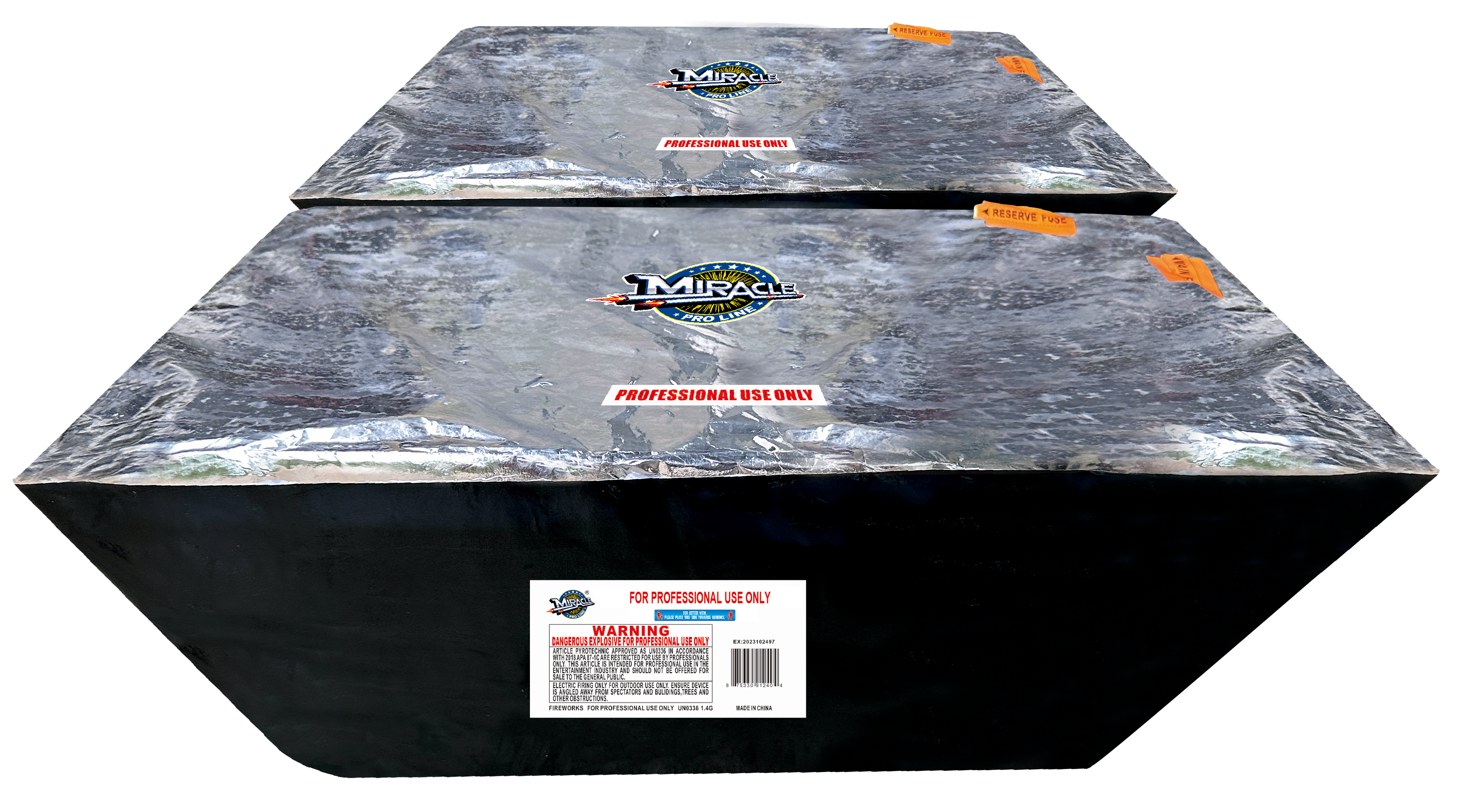 360 SHOTS THUNDER SALUTE WITH COLOR TAILS(FAN ANGLED COMPOUND PRO CAKE, 2*180 SHOTS)