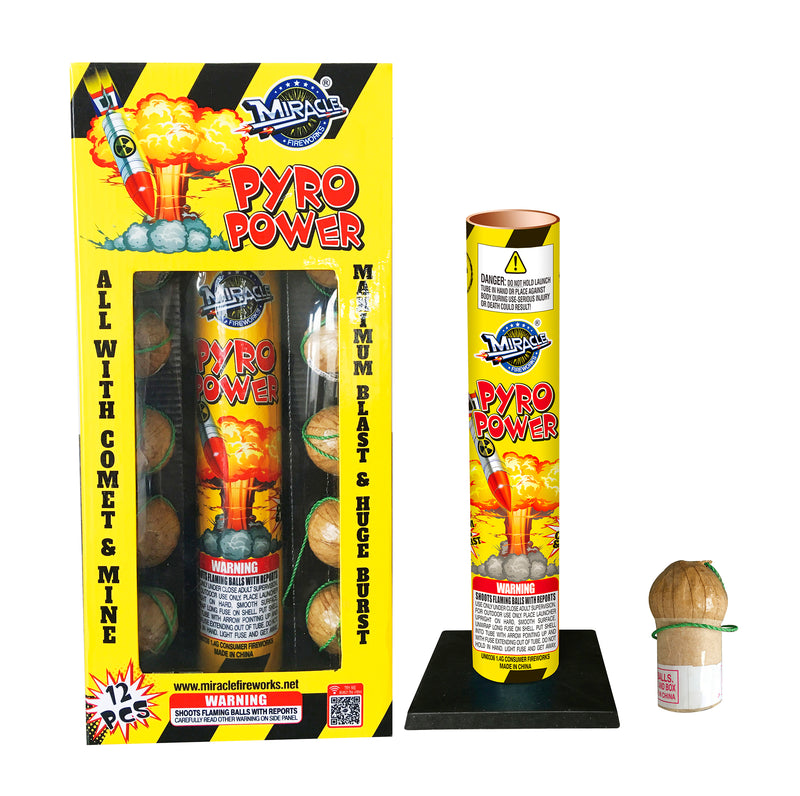 PYRO POWER(UNIQUE MINE AND COMET TAILS 12-PACK)