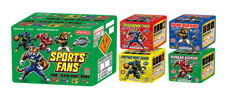 25'S SPORTS FANS(TOUCHDOWN TIGER, HOME RUN KING, PANTHER POINT GUARD, KODIAK KICKER)