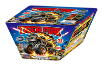 25'S TIGER FIRE(500G CAKE WITH SUPER RED STROBE TAIL)